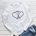 Round neck loose fitting long sleeved sweatshirt