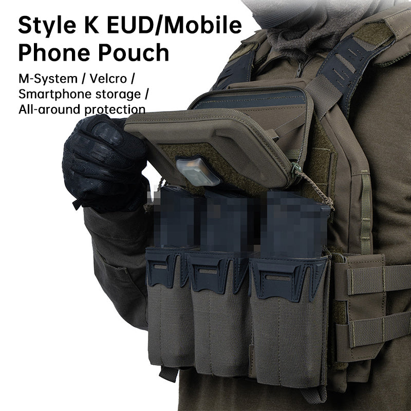 Universal EUD / Phone Pouch – MOLLE Compatible Tactical Smartphone Carrier for Plate Carriers, Chest Rigs, Airsoft & Hunting