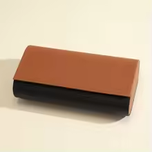 Put 2 pairs of glasses boxes, sunglasses, myopia glasses, universal high-end sensory leather glasses box, pressure resistant PU