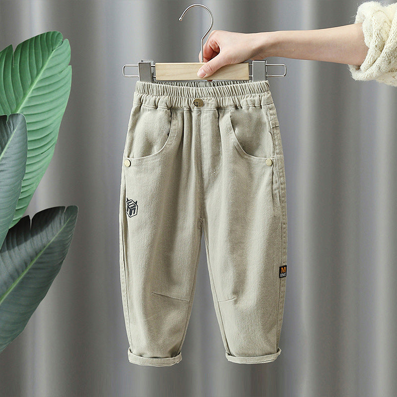 Boys Casual Cargo Pants Long Trousers