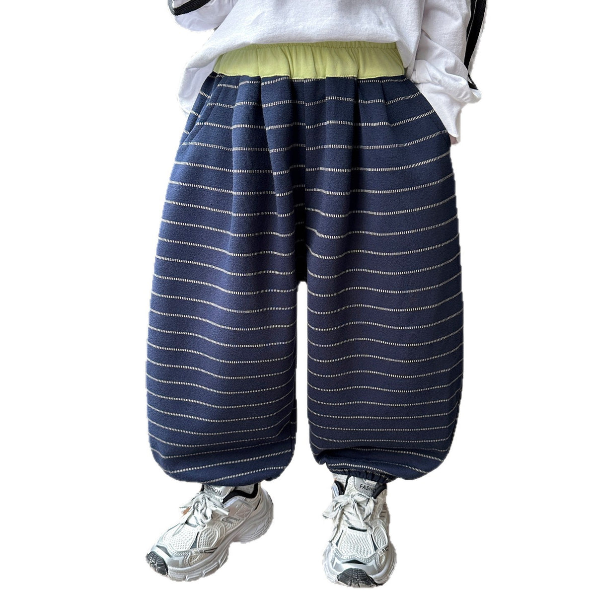 Style Casual Boys Lantern Pants Drawstring Hem Sweatpants
