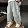 Boys Casual Jogger Pants, Cuffed Hem Sporty Trousers