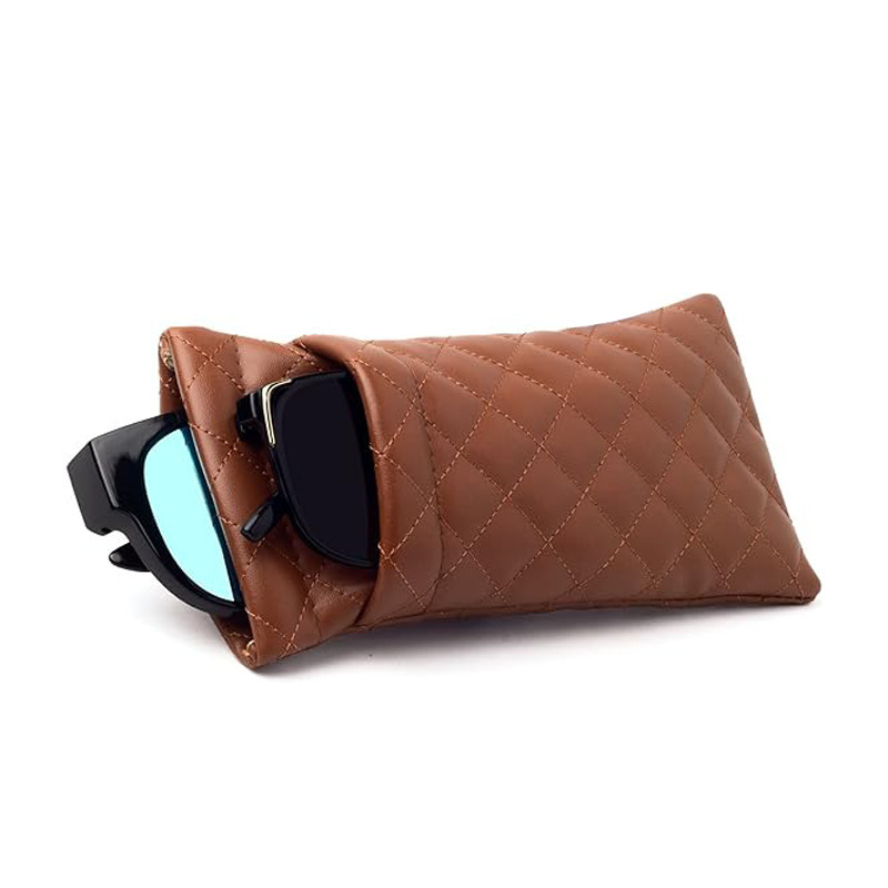 Bullet storage bag, makeup key, women's automatic closing sunglasses, sun protection bag, double-layer leather waterproof glasse