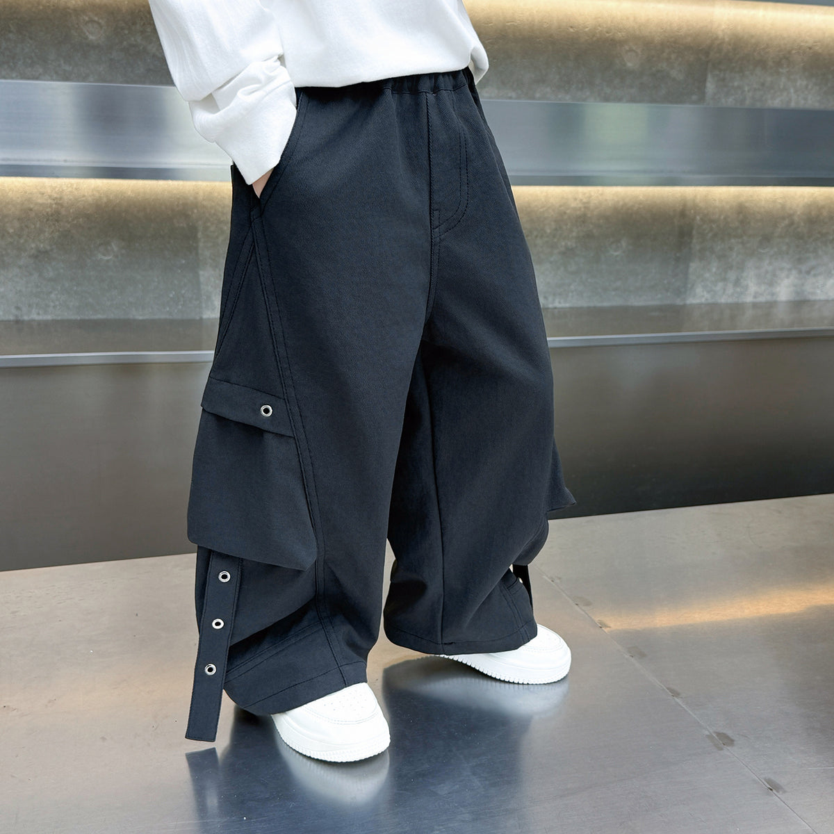 Boys  Style Casual Straight Leg Pants