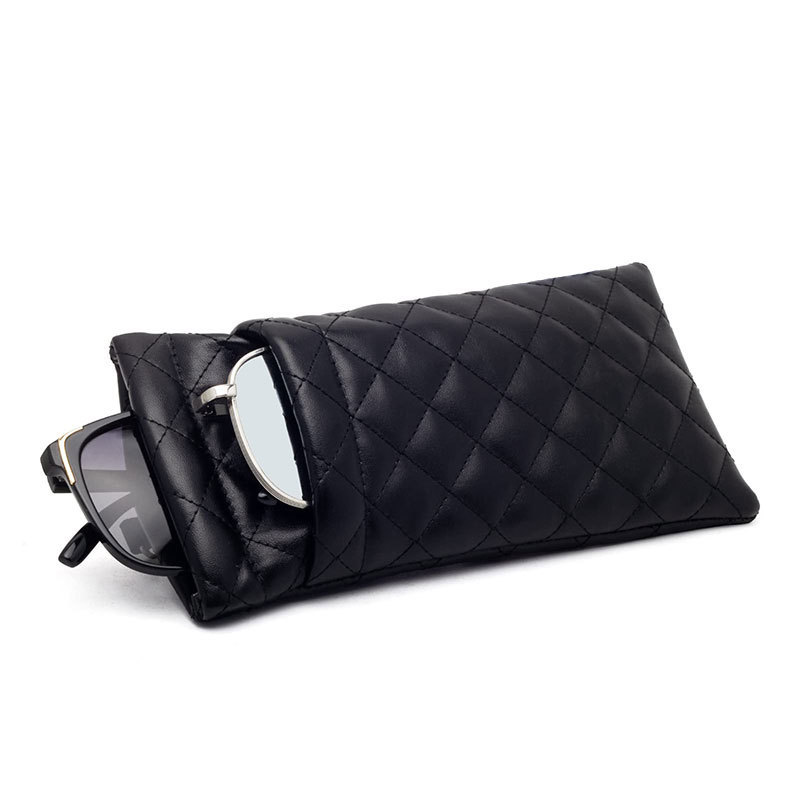 Bullet storage bag, makeup key, women's automatic closing sunglasses, sun protection bag, double-layer leather waterproof glasse