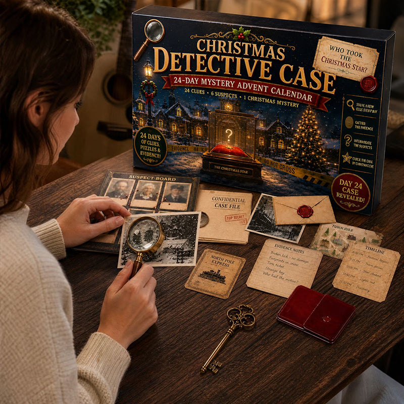 24-Day Mystery Adventure Advent Calendar – Christmas Puzzle Escape Room Game with 6 Themes, Daily Surprise Discovery