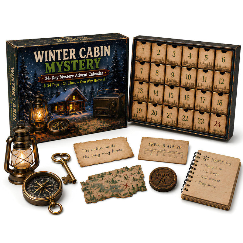 24-Day Mystery Adventure Advent Calendar – Christmas Puzzle Escape Room Game with 6 Themes, Daily Surprise Discovery
