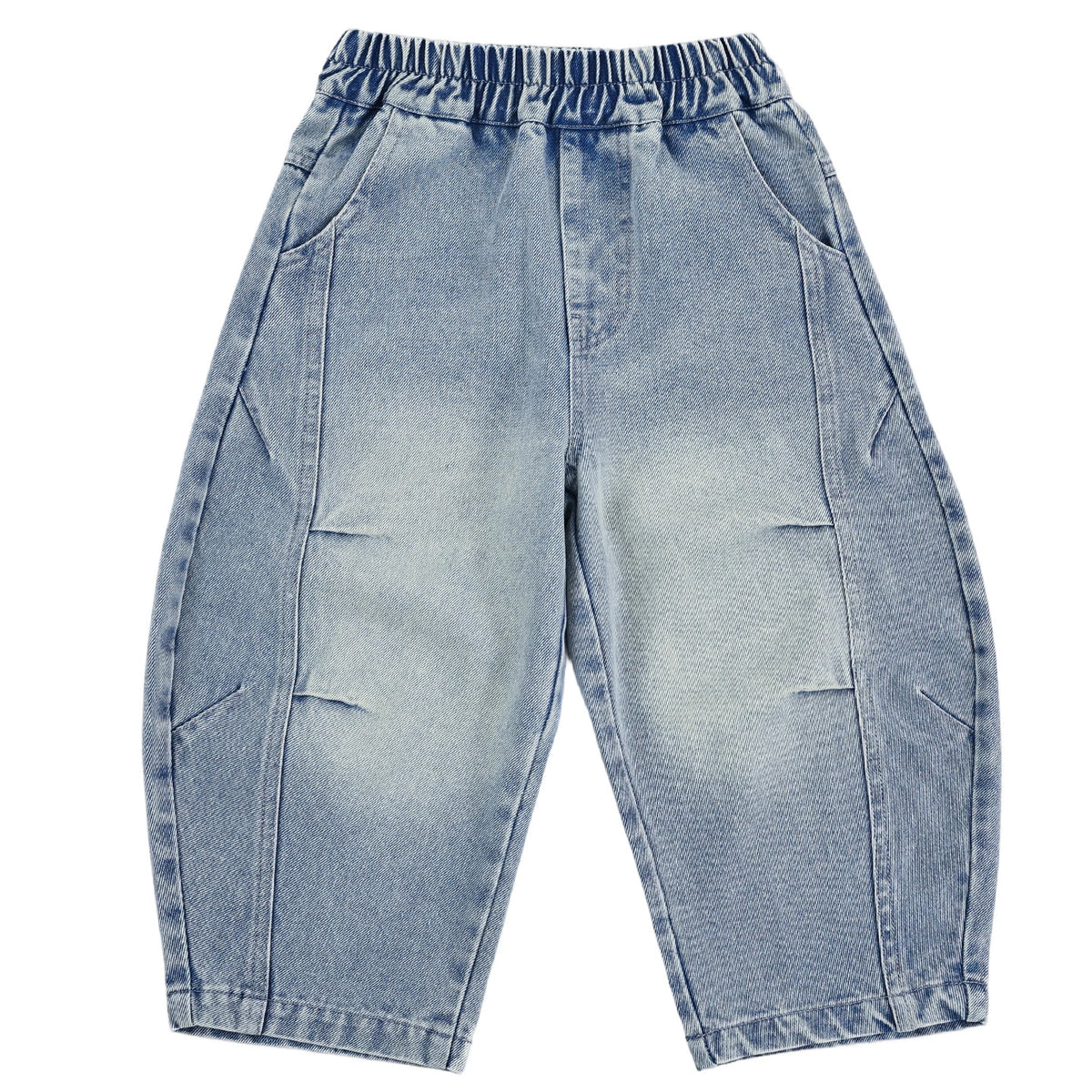 Boys' Casual Denim Curved Leg Pants