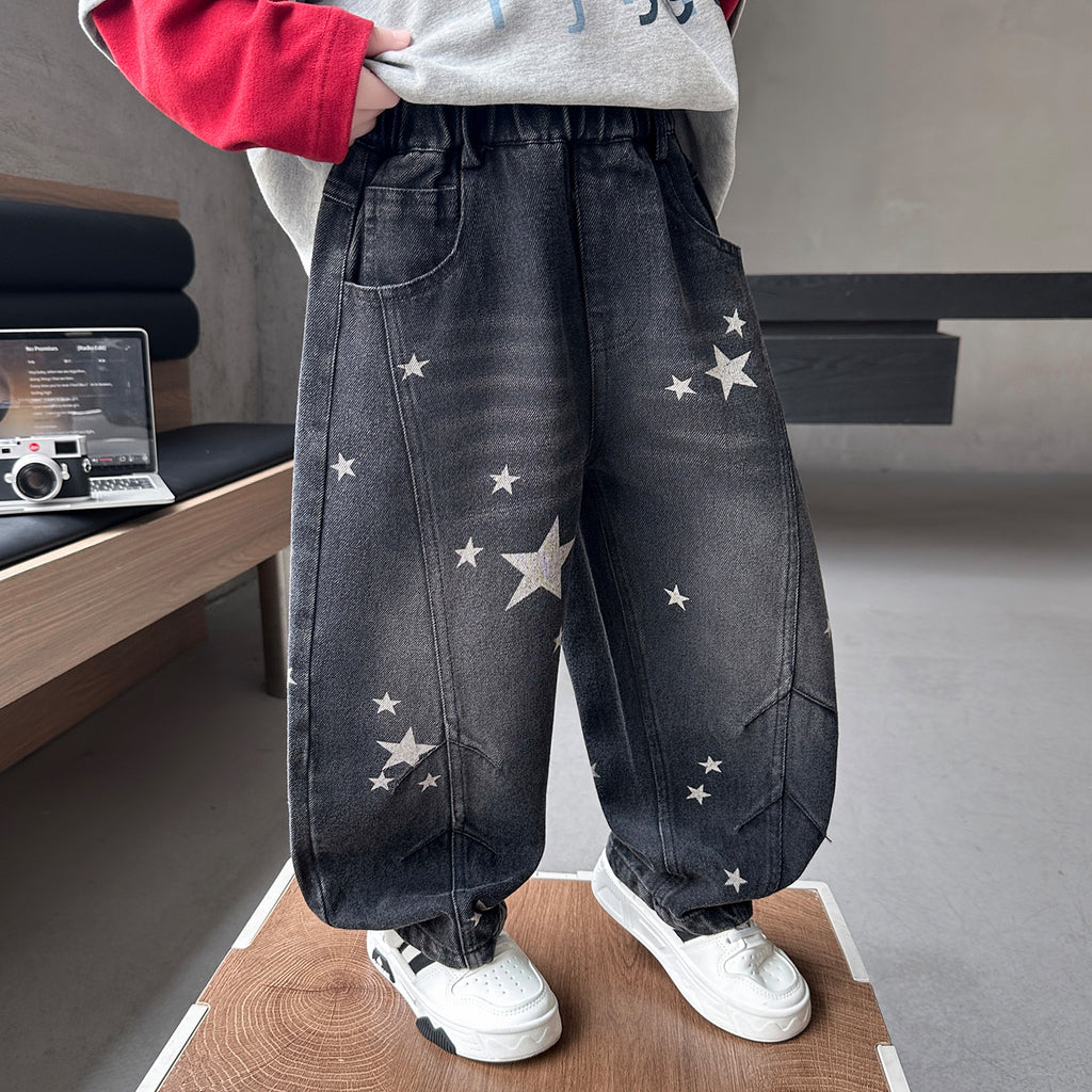 Straight Leg Denim Pants for Boys